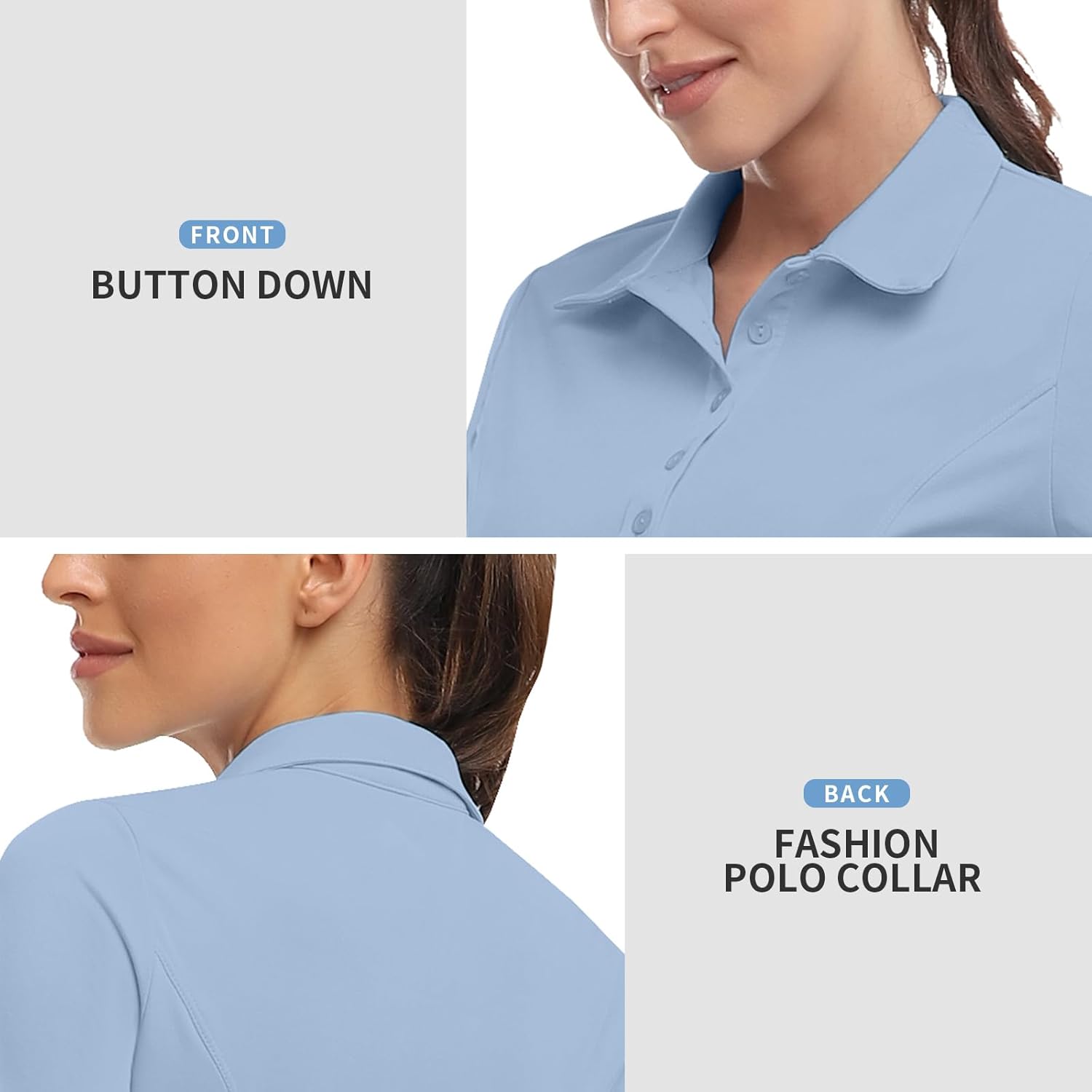 Soneven Women Polo Golf Tennis Dress Built in Shorts Short Sleeve Workout Athletic Pleated Dresses with Pockets - Image 5