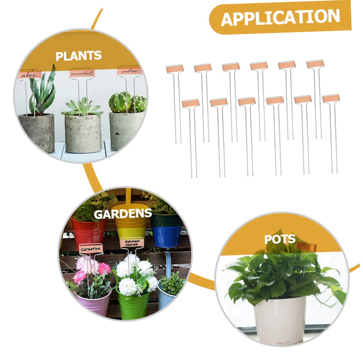 20 Stück Wetterfeste Metall Kupfer Pflanzenbeschriftungen für Garten Gartenmarker Pflanzenlabel für Gemüse für Outdoor Pflanzen