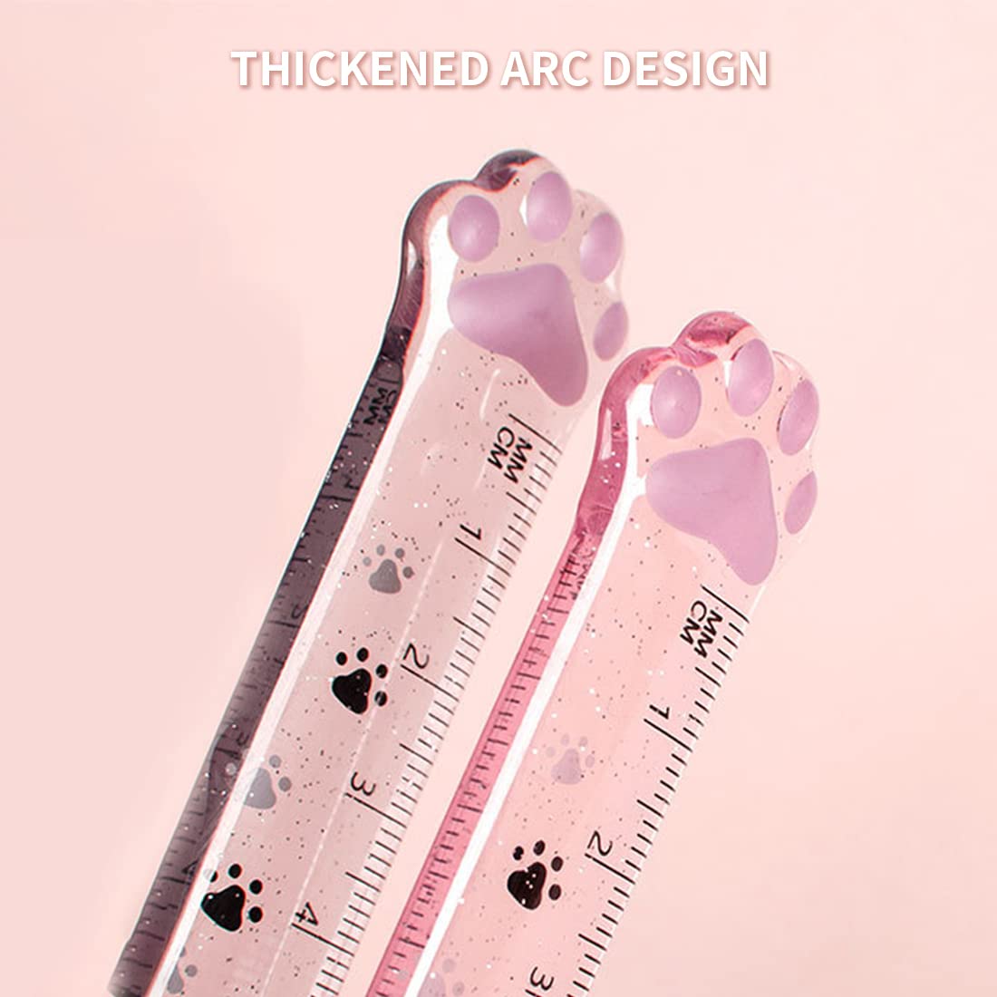 Règle En Plastique Forme Patte De Chat - 15 Cm - Idéale école, Bricolage, Déco - Design Mignon Et Fonctionnel