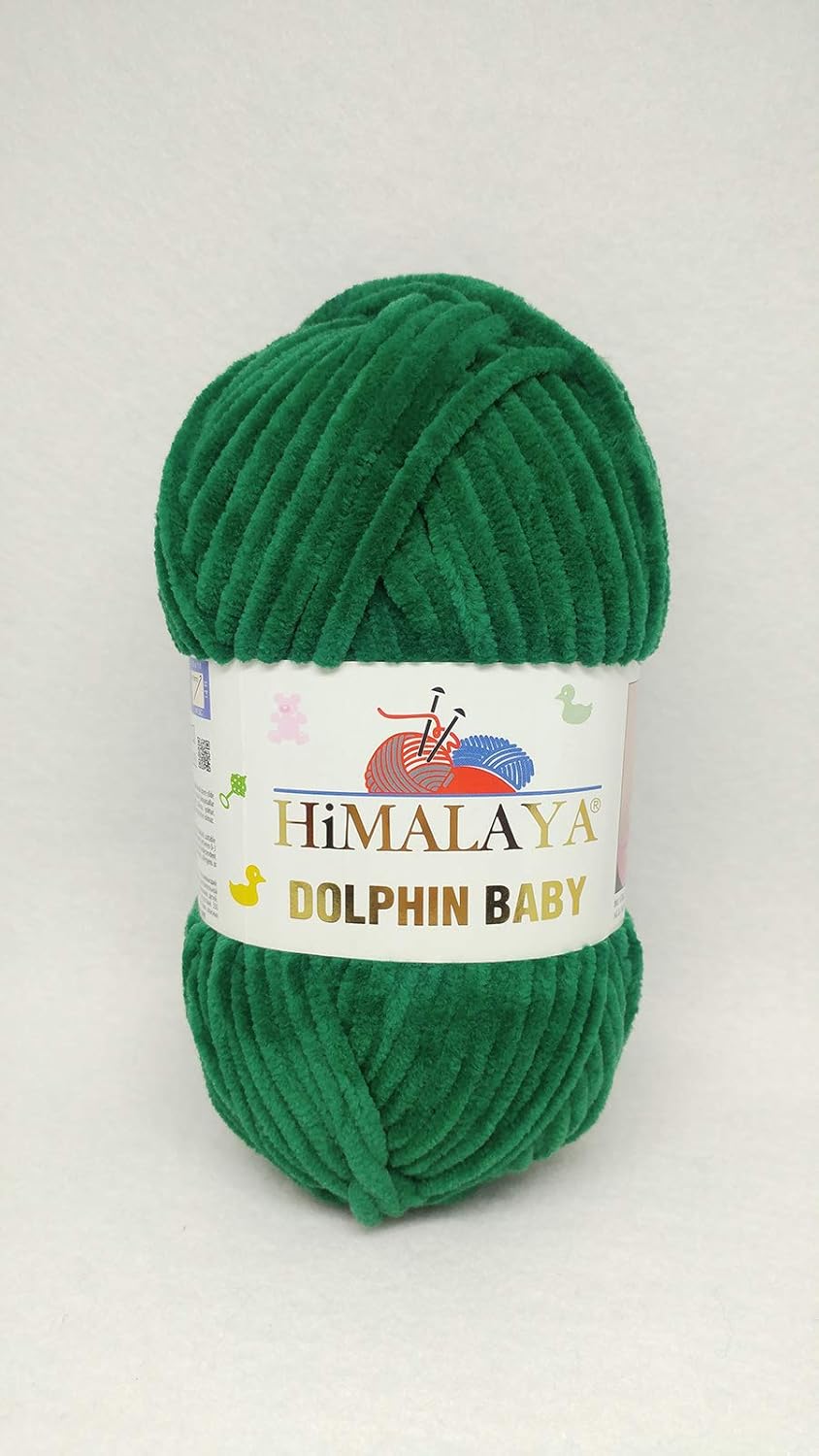 Himalaya Dolphin Baby Yarn 5 pcs 5x100 gram, Baby Wool, 500 gram (17,63 oz) Wool Super Bulky Baby Blanket Yarn 655 yds (600m) Velvet Yarn, Himalaya Yarn, Baby Yarn, Crochet Yarn Velvet Yarn (80362)