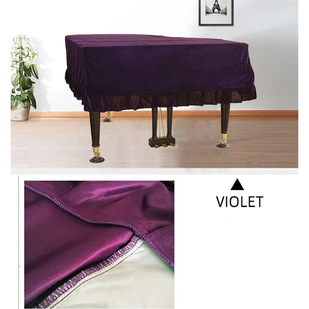 Klavierabdeckung, Klavierabdeckung, Flügelabdeckung, Staubschutz, Feuchtigkeitsbeständig, Wasserdicht, Gesteppt, Große Klavierabdeckung/Purple/210Cm-220Cm