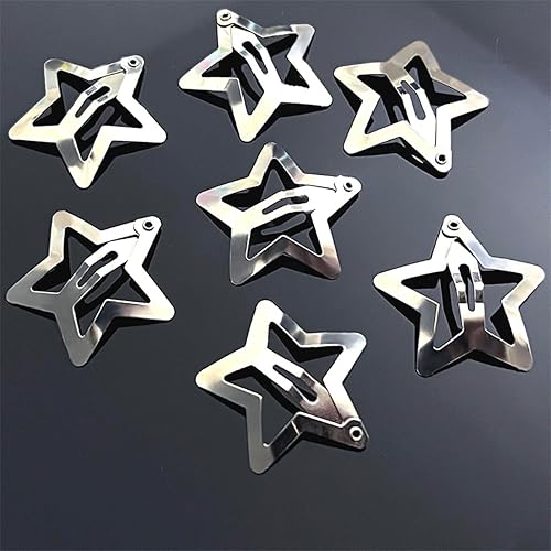 Miniatura 3 de 20 pinzas para el cabello de estrella, pinzas para el cabello de estrella plateada, pinzas para el cabello de estrella antideslizantes, pinzas de