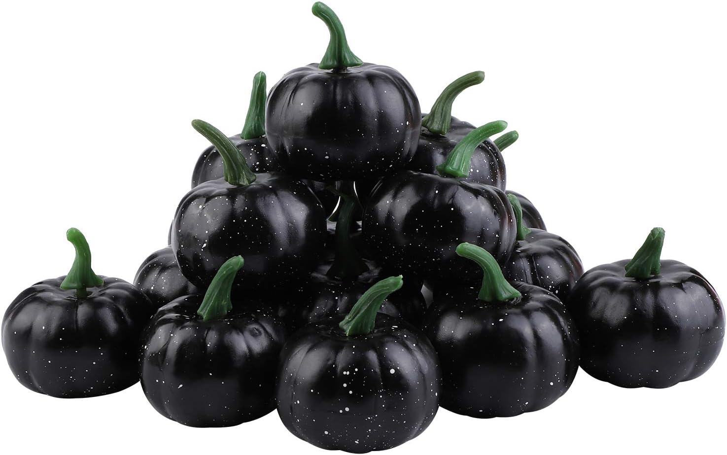 ELCOHO 16 Pack Small Artificial Lifelike Pumpkin Fall Harvest Mini Pumpkins for Home Garden, Fall Harvest Decor, Thanksgiving or Halloween Decoration