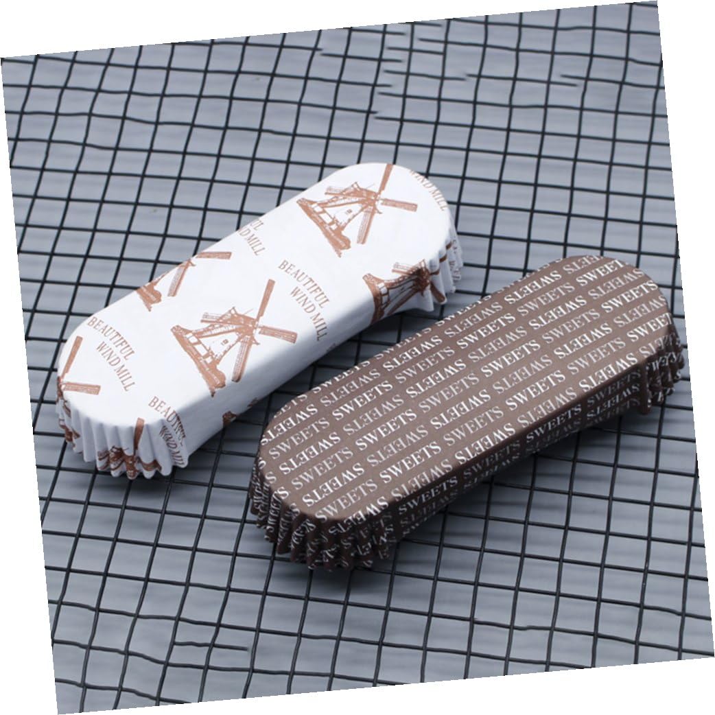MAGICLULU 600piezas Capacillos Moldes Ovalados Bandejas De Barco Decorativos Para Cupcakes