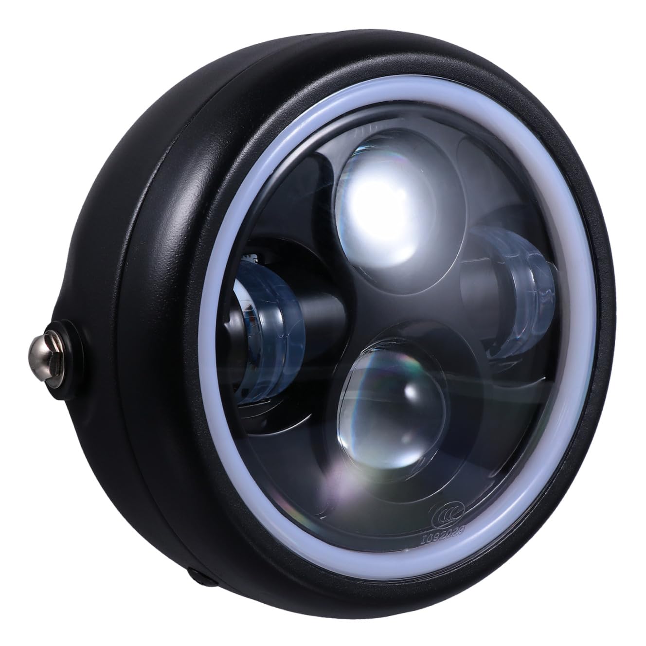 LED Inossidabile 35w 12v Vetro Retro Acciaio per Motocicletta Faro Sicura Guida Notturna in Condizioni di Nebbia e Pioggia