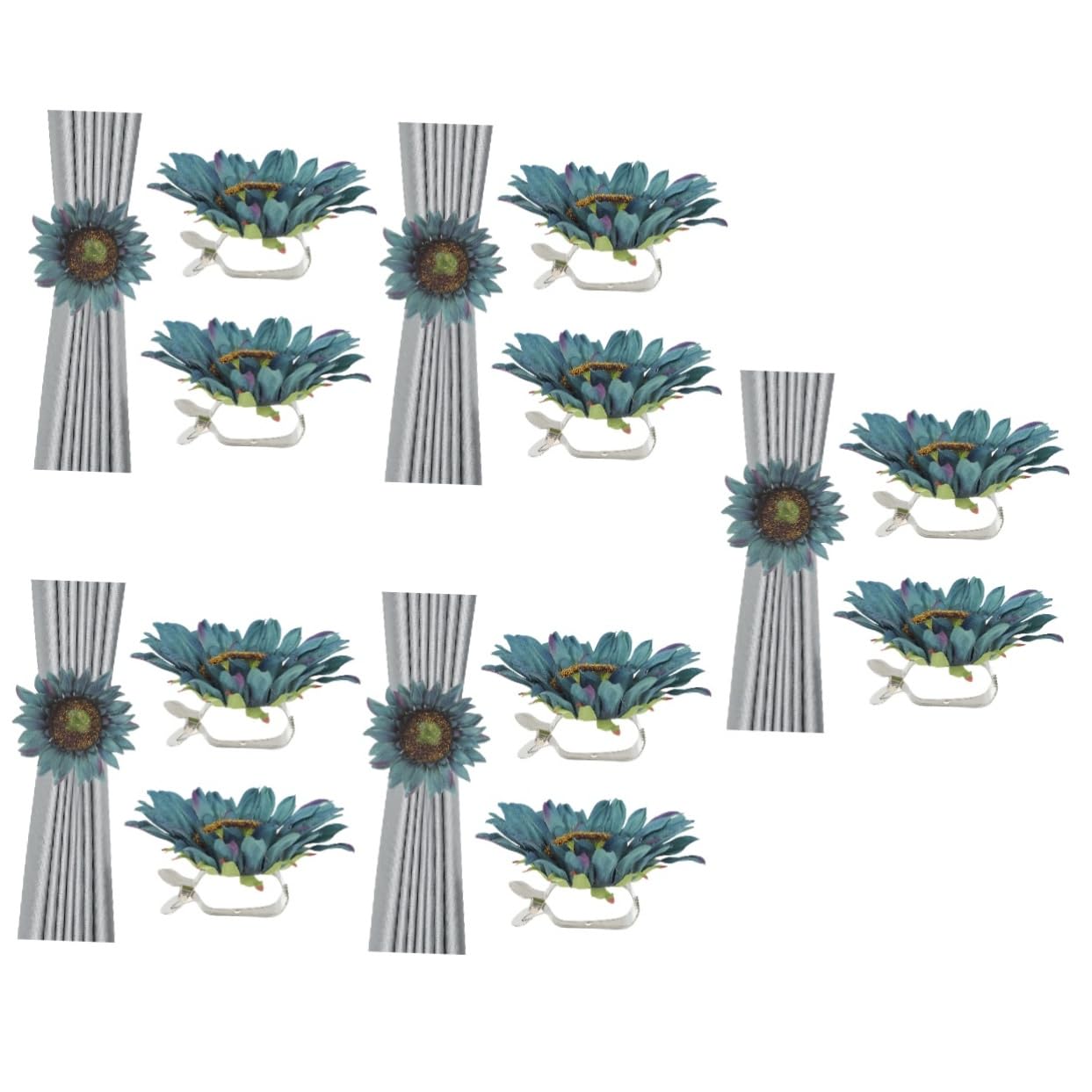TOPBATHY 10stücke Sunflower Vorhang Halter Clips Einfache Befestigung Ohne Bohren Dekorative Gardinen Raffhalter Für Wohnzimmer Schlafzimmer Büro Und Mehr