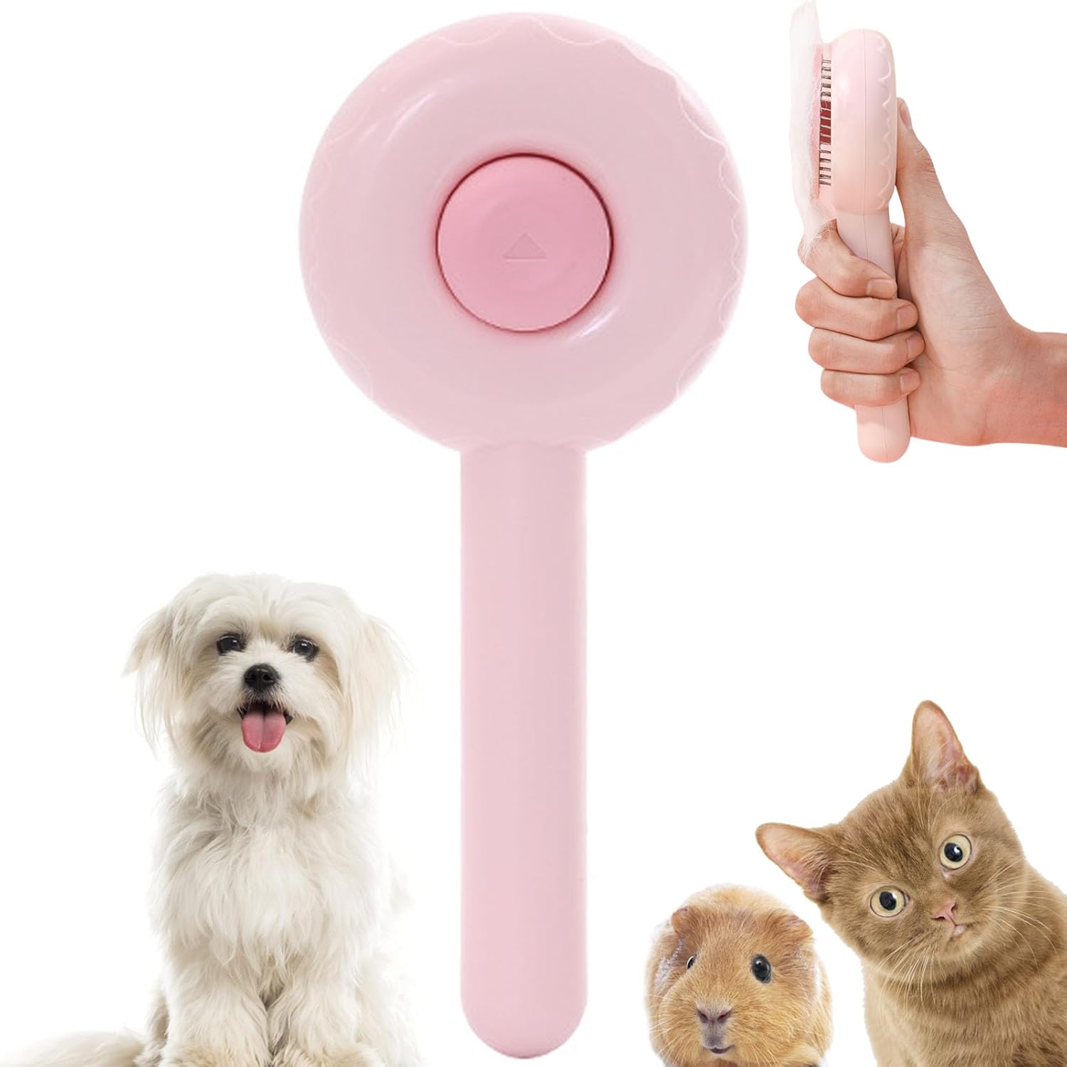 Pet Brush Flea Comb for Cats Cat Brush Pet Hair Cleaner Brush With Hair