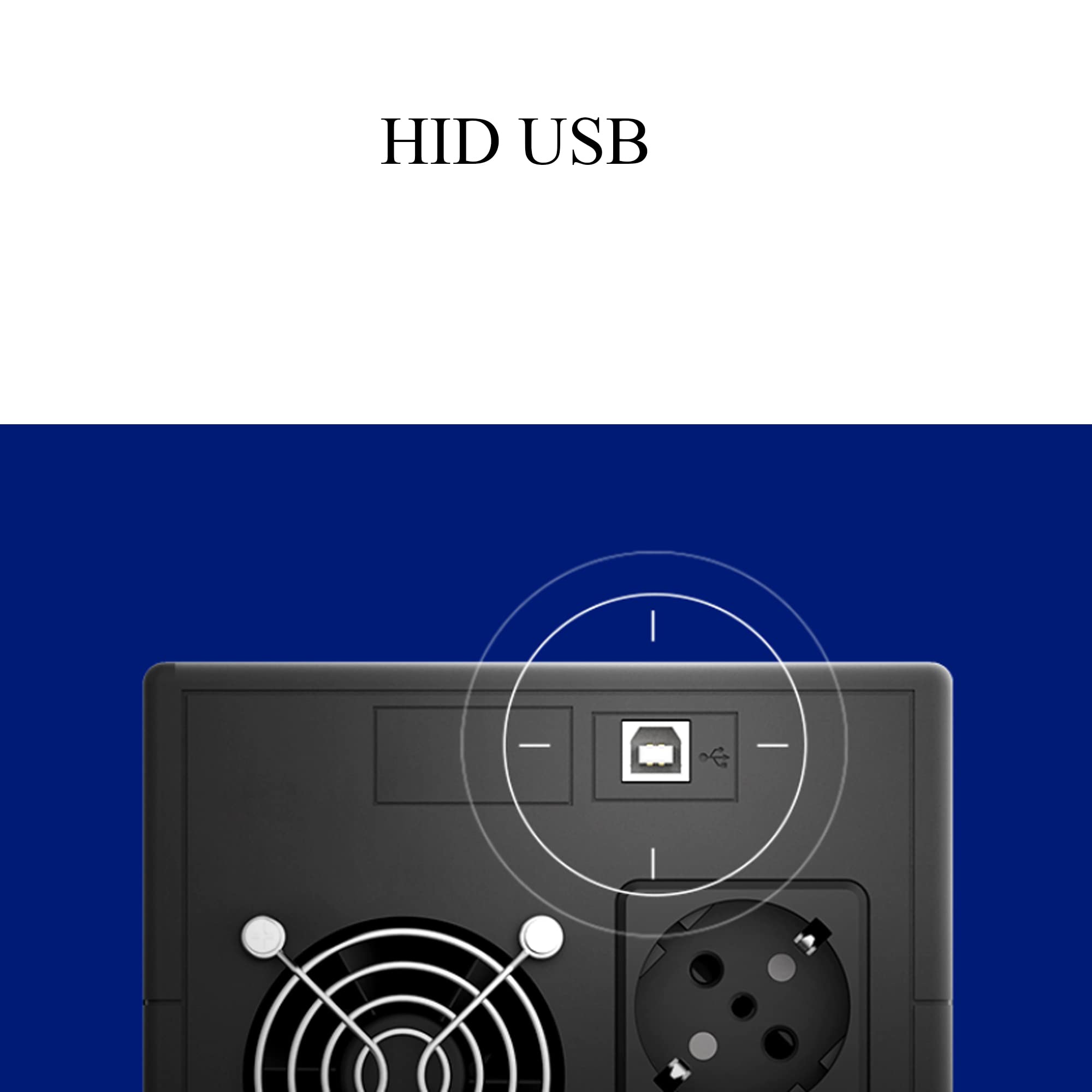 nJoy Cadu 600VA Zasilacz bezprzerwowy 360 W, Interaktywna linia, symulowana fala sinusoidalna, Wyświetlacz LCD, AVR, HID USB, 2 wyjścia Shuko, Rj11 RJ45 In/Out, Oprogramowanie do zarządzania UPS, 1 Bateria