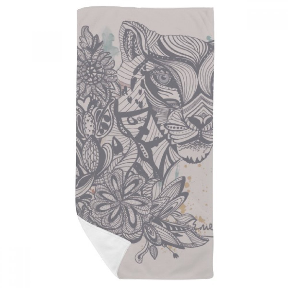 Serviette de bain léopard anti-irritation 35x70 cm doux gant de toilette