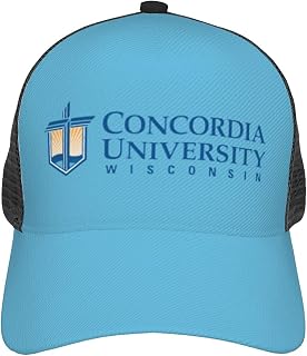 Concordia University Wisconsin Curved Brim Mesh Baseball Cap Casual Sun Hat for Unisex