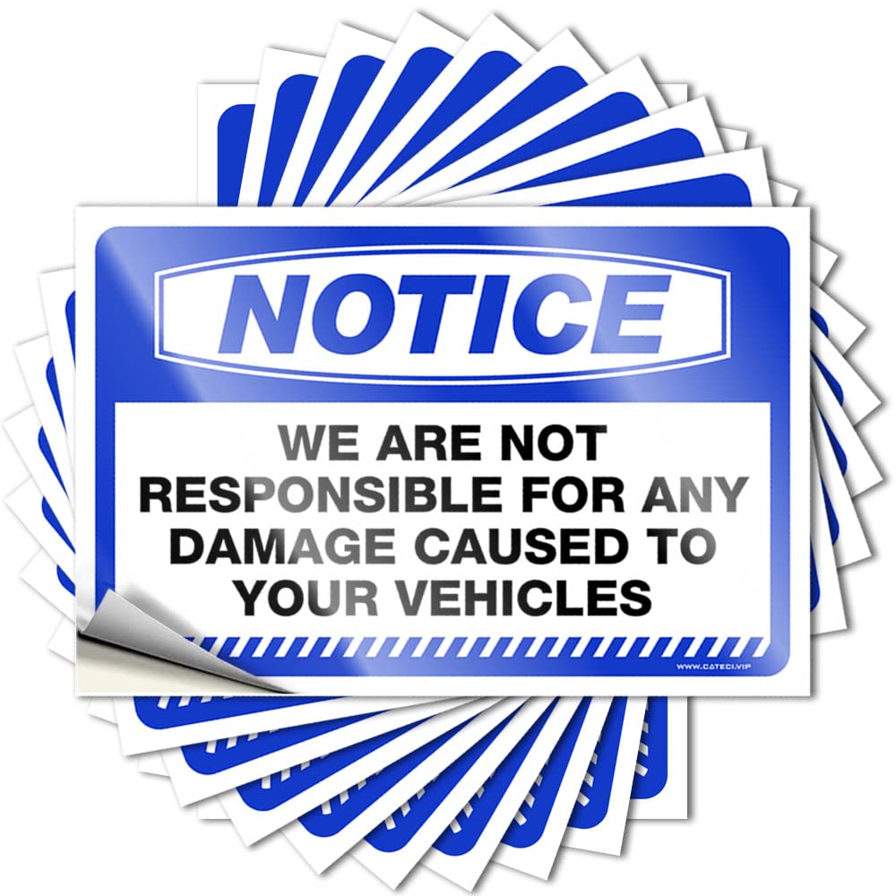 Tattoos Bumper Tiny Notice Not Responsible for Damage for Colorful - Aesthetic Easy Peel Removable(12X18CM)