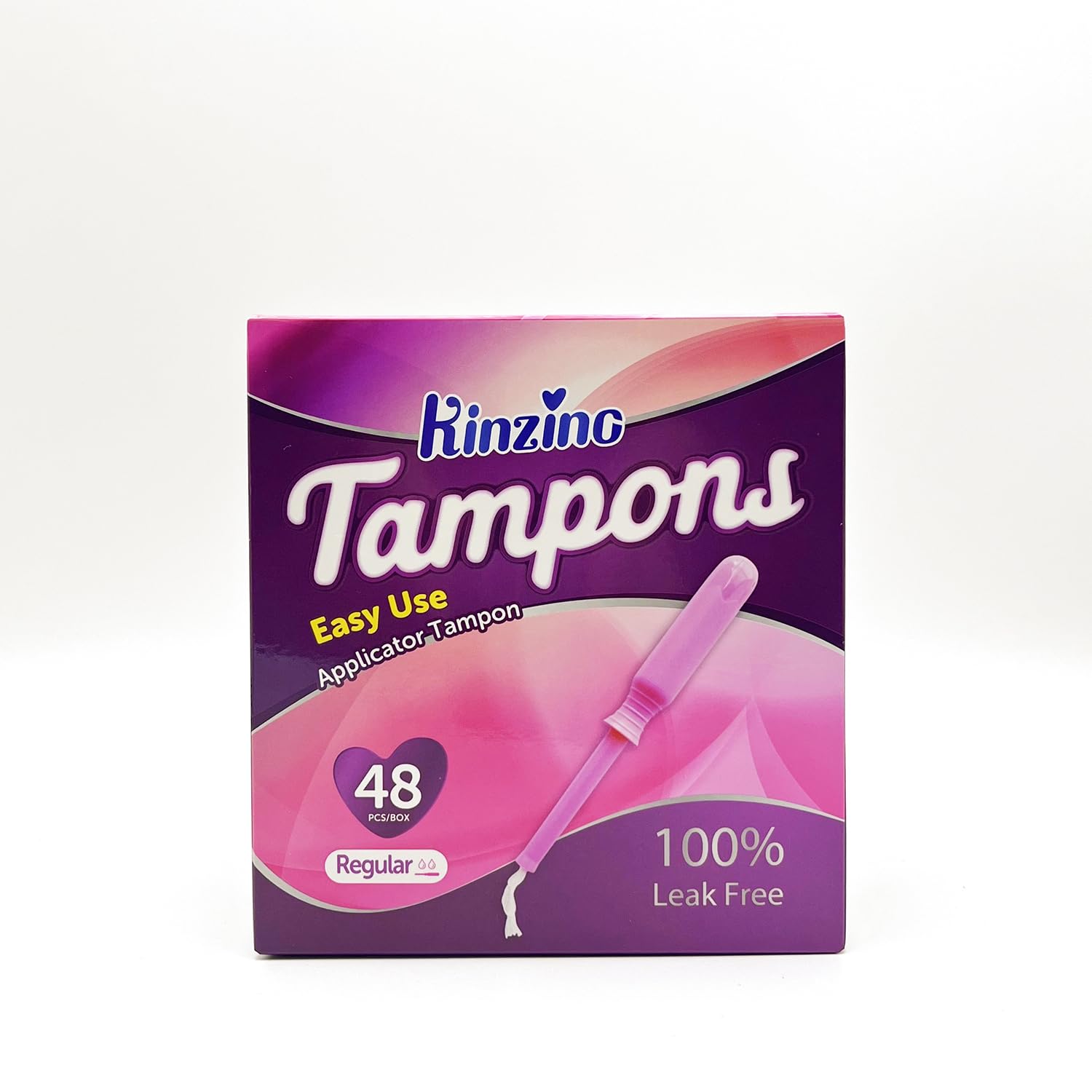 Cotton Tampons for Women Applicator Tampons Regular Absorbency Breathable Period Tampon Sport Leakguard Braid Dye Free Unscented 48 Count