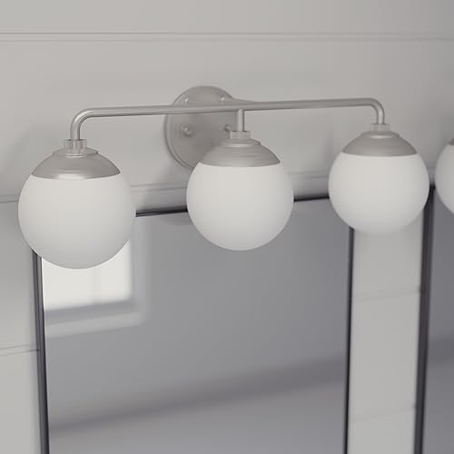 Miniatura 2 de Hunter Fan Company 19178 Hepburn - Lámpara de tocador, níquel cepillado