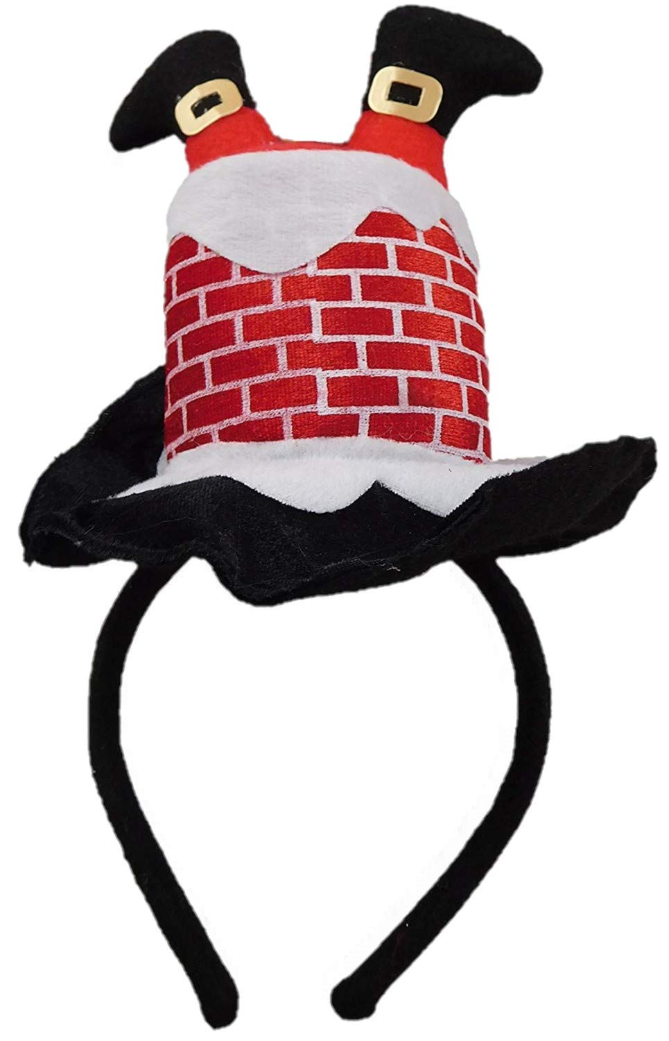 Toyland 28cm Novelty Santa In Chimney Headband - Christmas Fancy Dress - Stocking Fillers