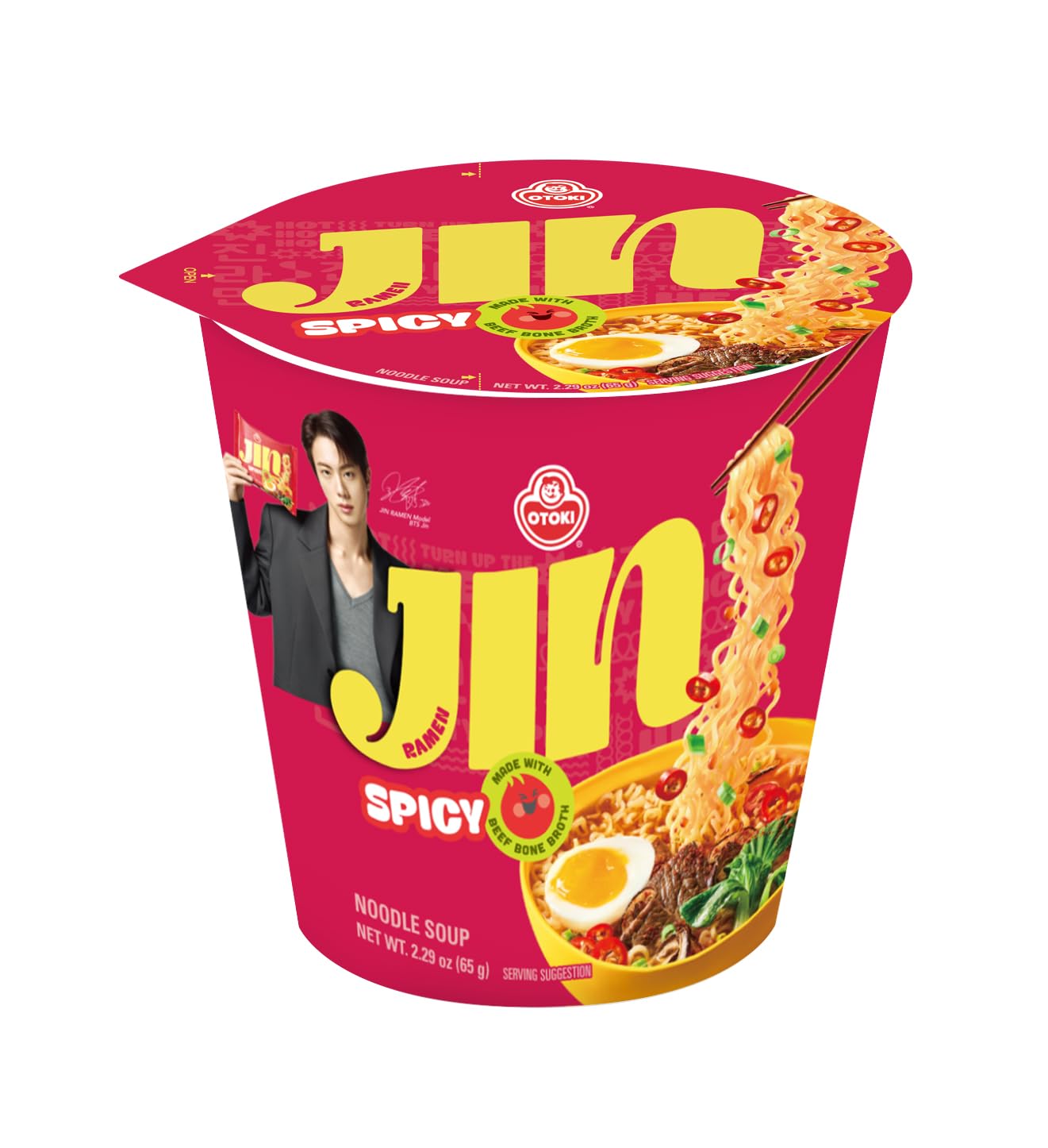 OTOKI Jin Ramen Spicy Cup Noodles, 6 Pack