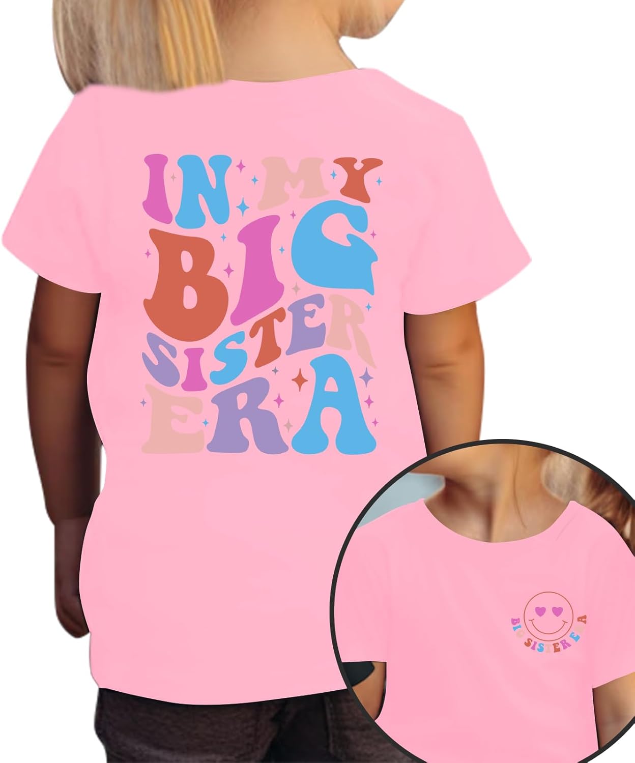 Toddler Big Sister Shirts in My Big Sister Era Girl Graphic T-Shirt Casual Toddler Infant Girls Outfits - Image 4