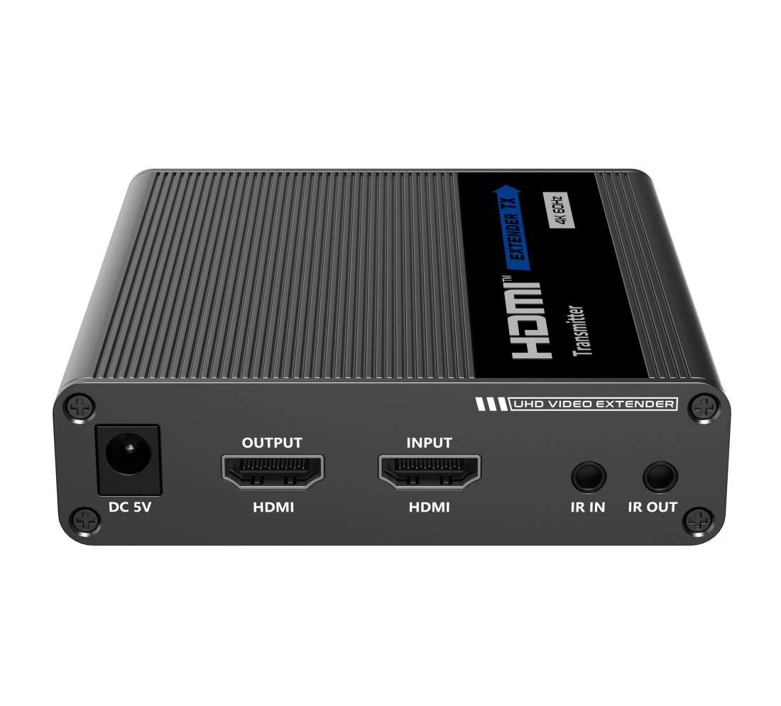 PremiumCord Extender HDMI 4K su 70m Tramite Cavo Patch Cat6 / Cat6A / Cat7, trasmettitore e Ricevitore IR, HDMI 2.0, Arc, risoluzione Video Ultra HD 4K @ 60Hz