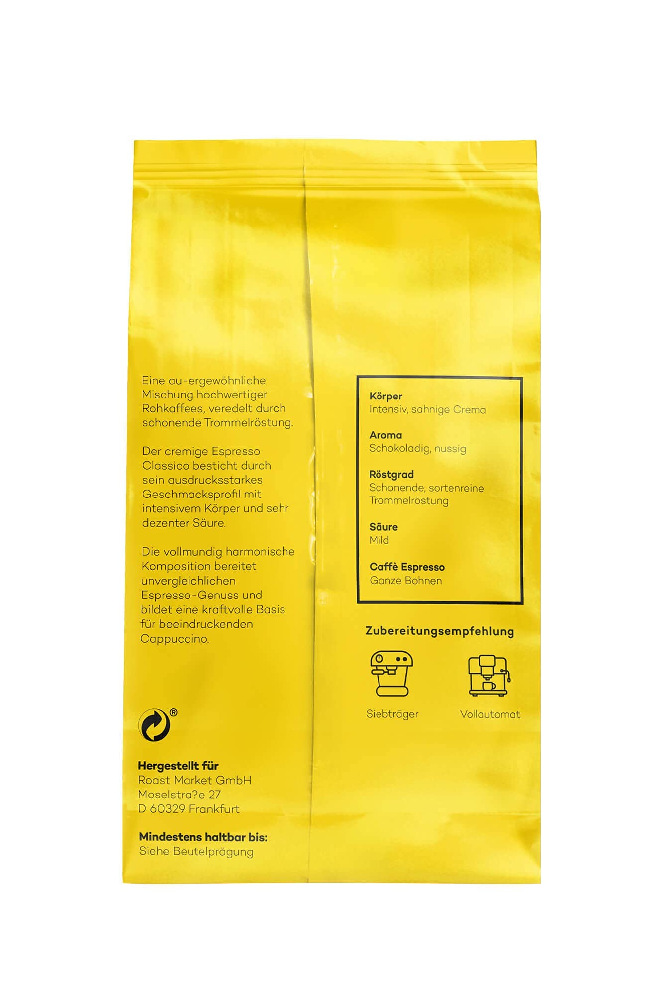 Caffè Caimano Espresso Classico (1kg) Ganze Espressobohnen | Ideal Für Siebträger & Kaffeevollautomaten | Arabica/Robusta | Wenig Säure | Nussig, Schokoladig