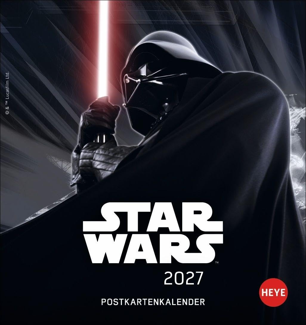 Star Wars Postkartenkalender 2027: Die besten Filmbilder aus den Star Wars Filmen im Postkartenformat. Kleiner Kalender zum Aufstellen oder Aufhängen. Tischkalender 2027.