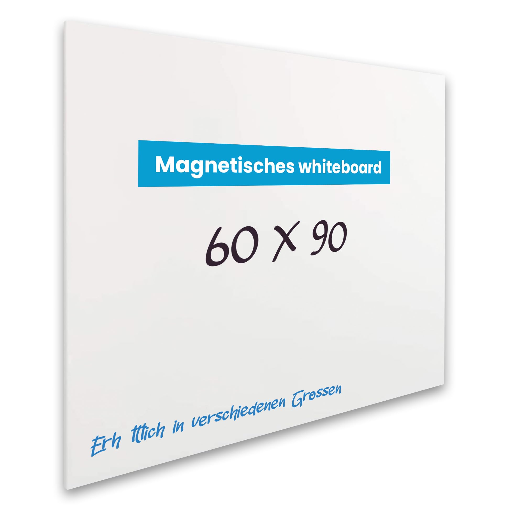Vivol magnetwand rahmenloses Whiteboard 60 x 90 cm Weiß, whiteboard magnetisch & Magnettafel groß ohne Stifteablage, abwischbare Schreibtafel für Büro, Schule, Homeoffice & Meetingraum praktisch extra