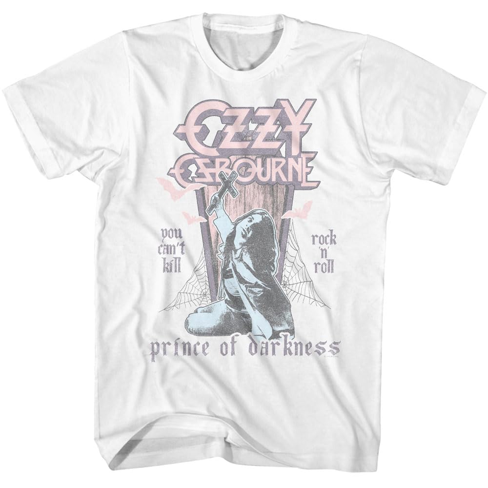 American ClassicsOzzy Osbourne You Can't Kill Rock 'n' Roll Adult White Short Sleeve T Shirt 80s Vintage Style Graphic Tee