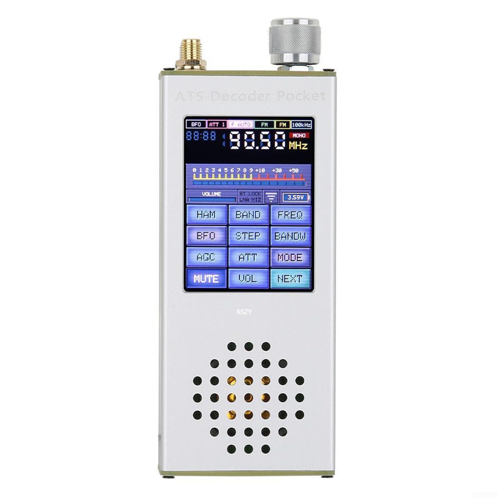 Mini Radio De Poche SI4732 0,5-108 MHz écran IPS 1,9" LSB USB AM FM FM/AM Radio Avec Antenne HF SW MW VHF Radio (A