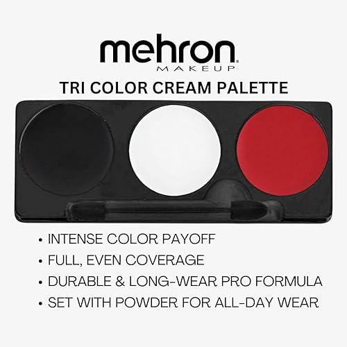 Miniatura 7 de Mehron Paleta de maquillaje de personajes tricolores  Halloween, efectos especiales y paleta de maquillaje en crema de teatro  Maquillaje de pintura