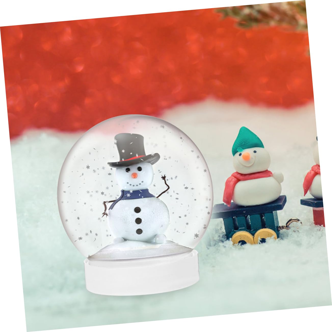 MAGICLULU 60 Pz Globo di Neve Palla di Neve Fai da Te Globo dei Ricordi Vuoto Globo Fai da Te Vaso Globo Riempibile Sfera Ornamentale Riempibile Sfera di Neve Chiara Plastica Bianca