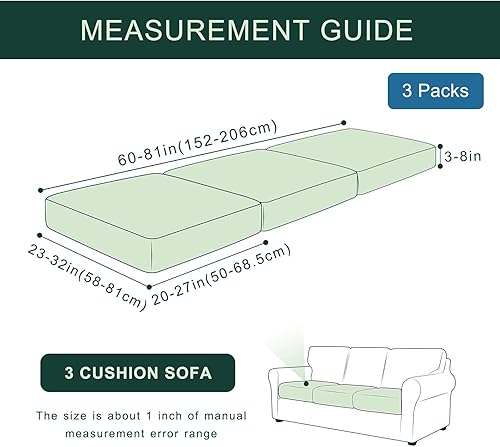 Miniatura 6 de hyha Fundas de cojín individuales para sofá, fundas de cojín elásticas y lavables para sofá, fundas de cojín para sofá para mascotas, niños con