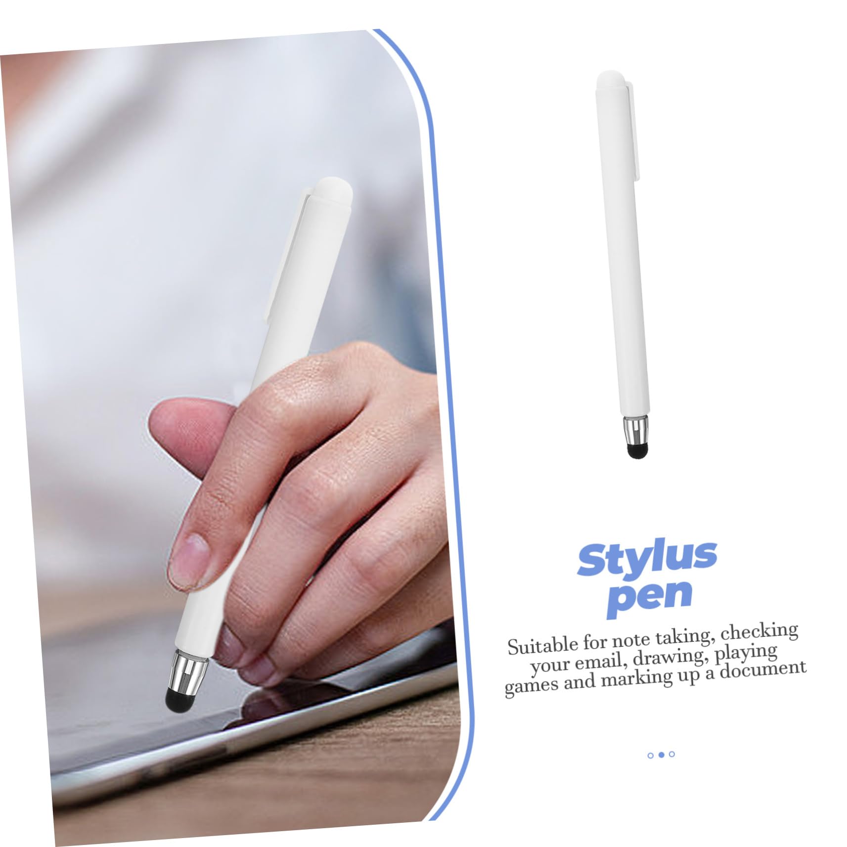 HOMSFOU 5pezzi Pennino Capacitivo Per Stylus Pen Versatile Per Tablet e Lavagne Elettroniche Design Retrattile e Sensibile Versione Aggiornata Con Clip