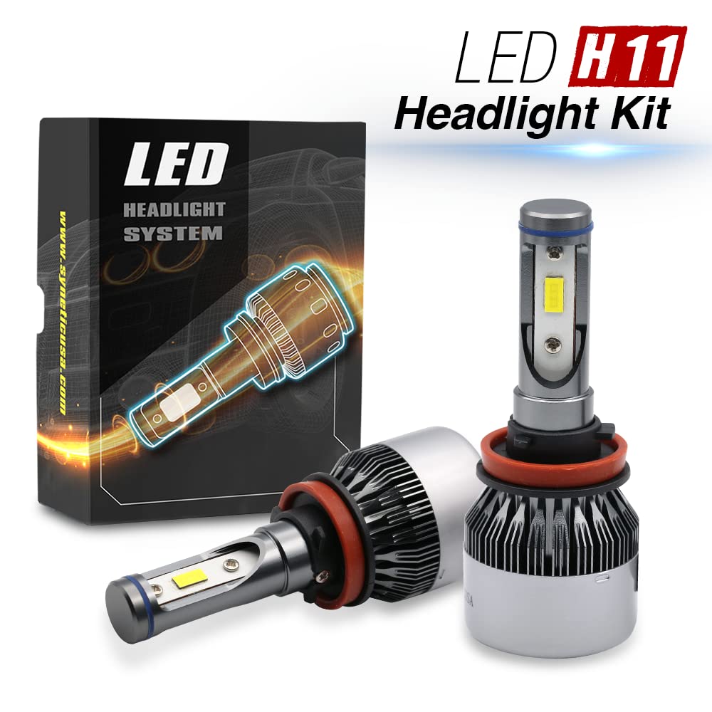 2 pcs of H11 LED Headlight Kit Low Beam Bulb Super Bright 6000K CSP White 2545LM