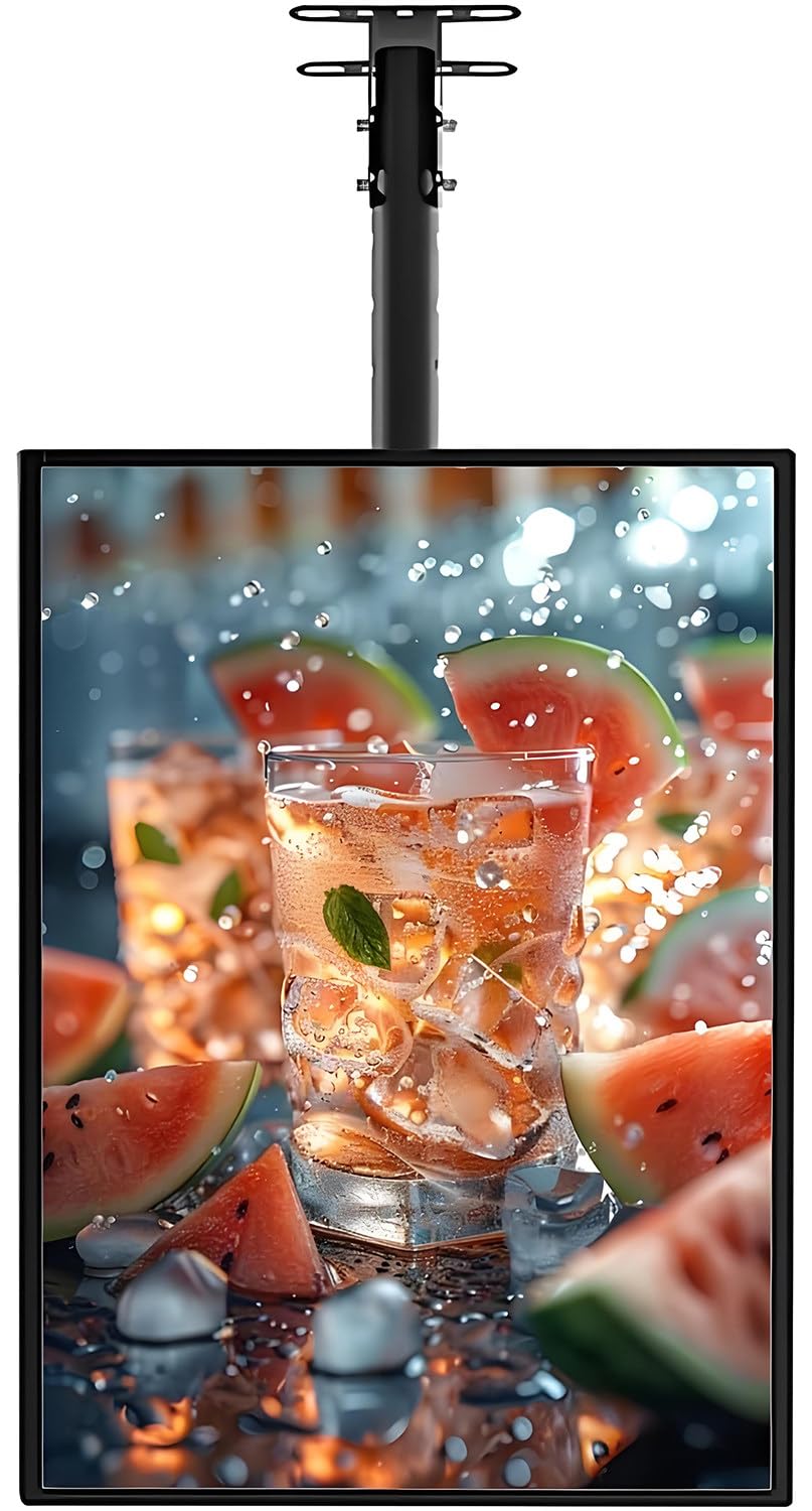 Tablica menu LED do restauracji, ultracienka ramka podświetlana LED, tablica menu z podświetleniem LED, podświetlany ekran do wyświetlania plakatów 50×100cm