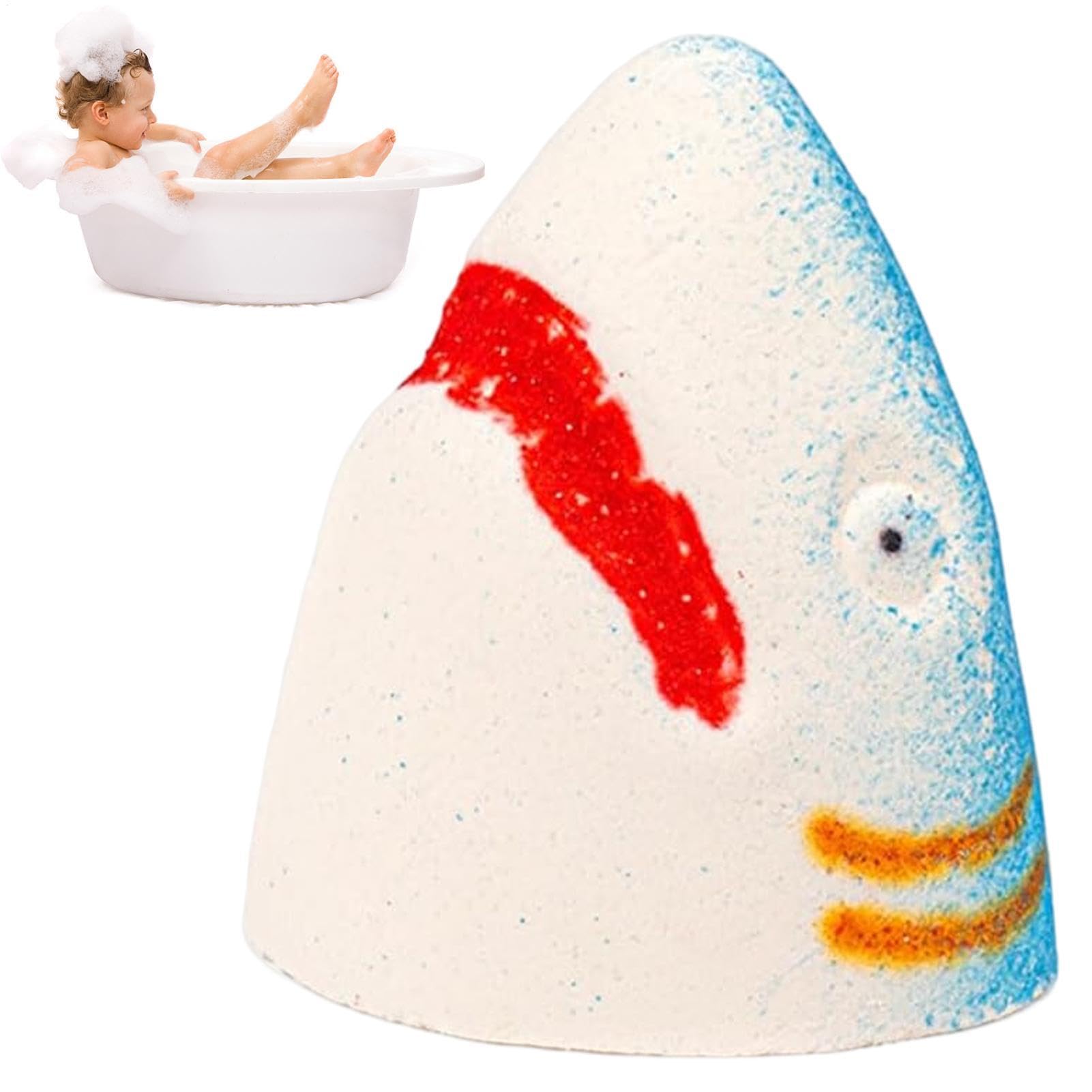 Jaws Bath Balls | Shark Bath Balls | Organic Natural Ingredients Shark Shape Bubble Bathing Balls Fragrant Bath Balls | Natural Ingredients Long Lasting Fragrance Spa Bath Bo-mbs