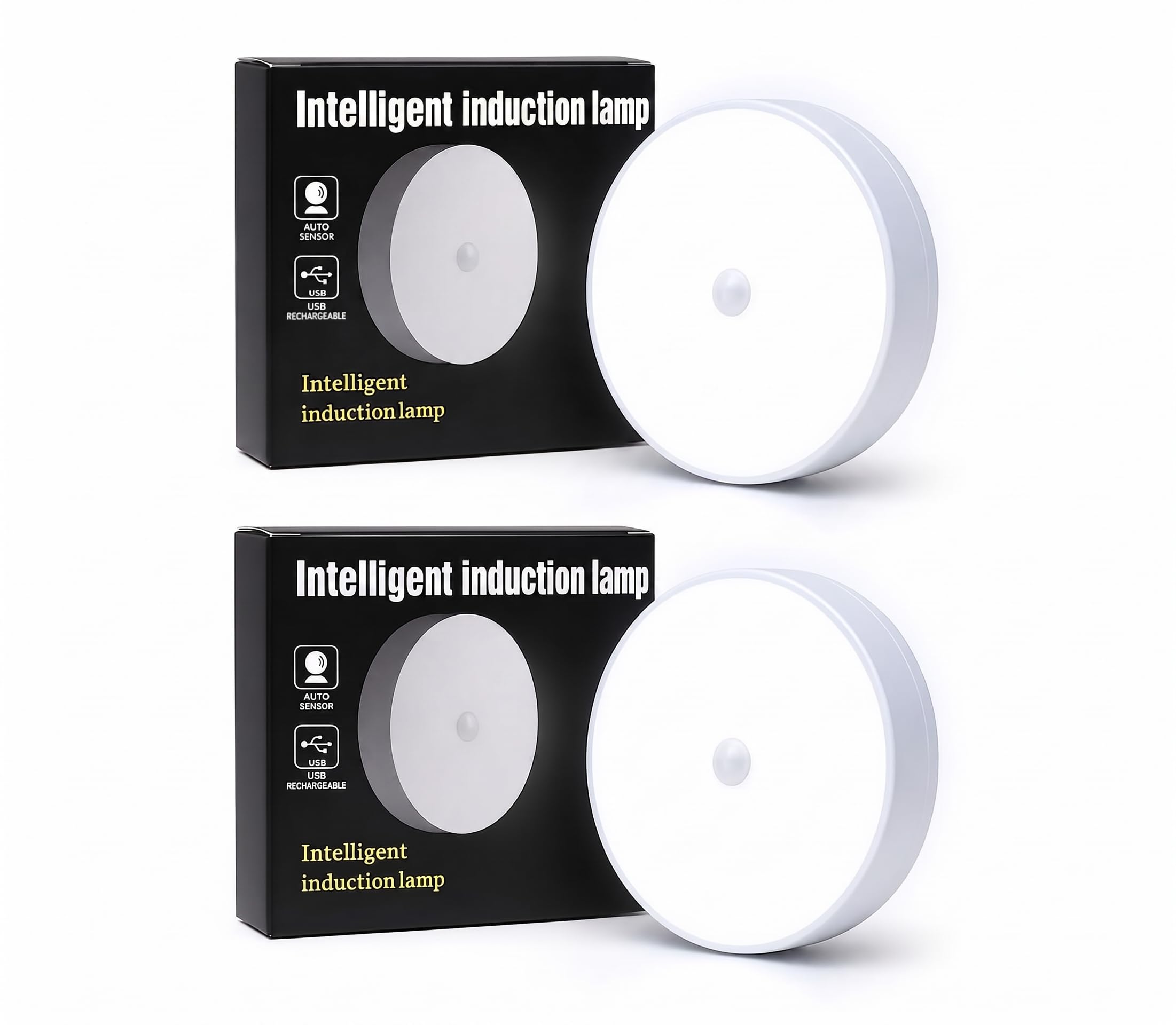 MAZ-TEK Motion Sensor Light for Home, USB Rechargeable Wireless LED Night Light, Self Adhesive Body Induction Lamp for Wardrobe, Cupboard, Stairs, Kitchen, Bedroom & Hallway (Pack of 2, Round) (White)-image-43