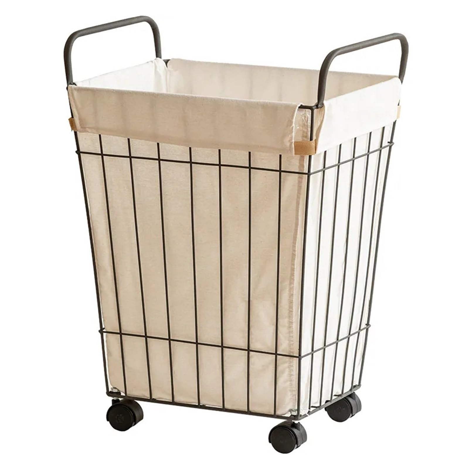 Laundry Trolley Rolling Laundry Basket With Removable Liner