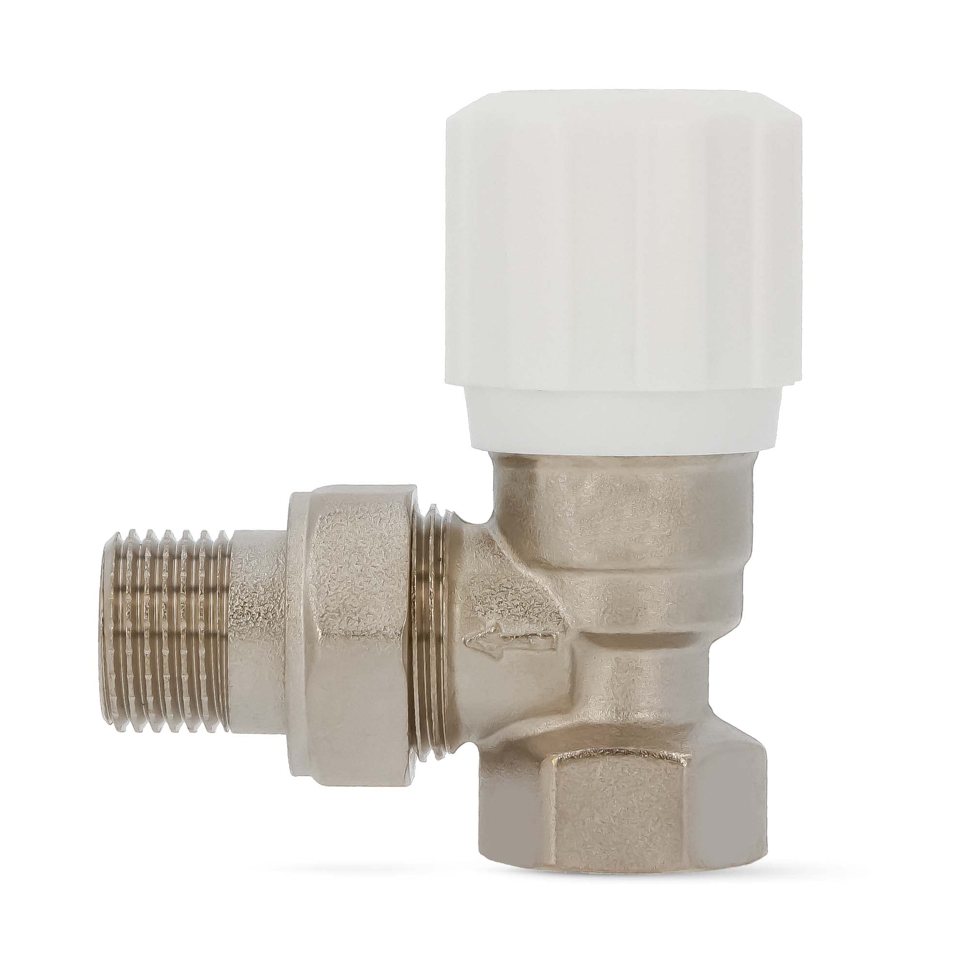 FABULETTA Eck-Temperaturregelventil DN15/DN20 Aus Messing – Thermostatisch, Ohne Kopf, M30x1,5 Gewinde – Für Heizkörper