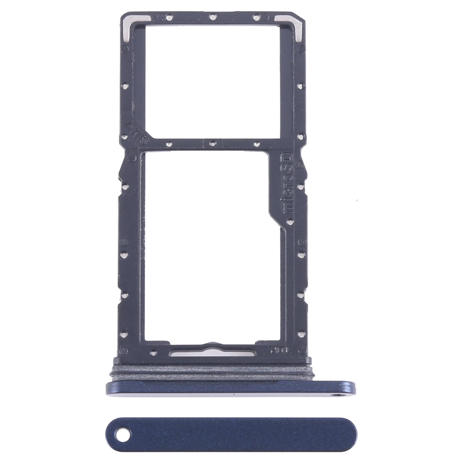 Generico Repuesto compatible con Samsung Galaxy Tab A9 SM-X115 Try Tray bandeja alojamiento porta tarjeta SIM + ranura deslizante lector tarjeta memoria Micro SD (azul)