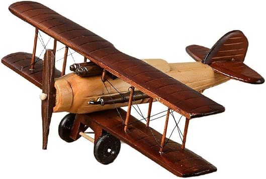 Retro Airplane Model Wooden Airplane Model Diy Retro Airplane Ornament Home Desktop Wooden Aircraft Ornament Craft Toy Collection Gift