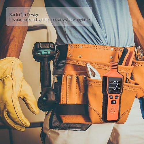 Miniatura 5 de Medidor de monóxido de carbono portátil, detector de monóxido de carbono portátil, monitor de CO 3 en 1, detector de temperaturahumedad con pantalla