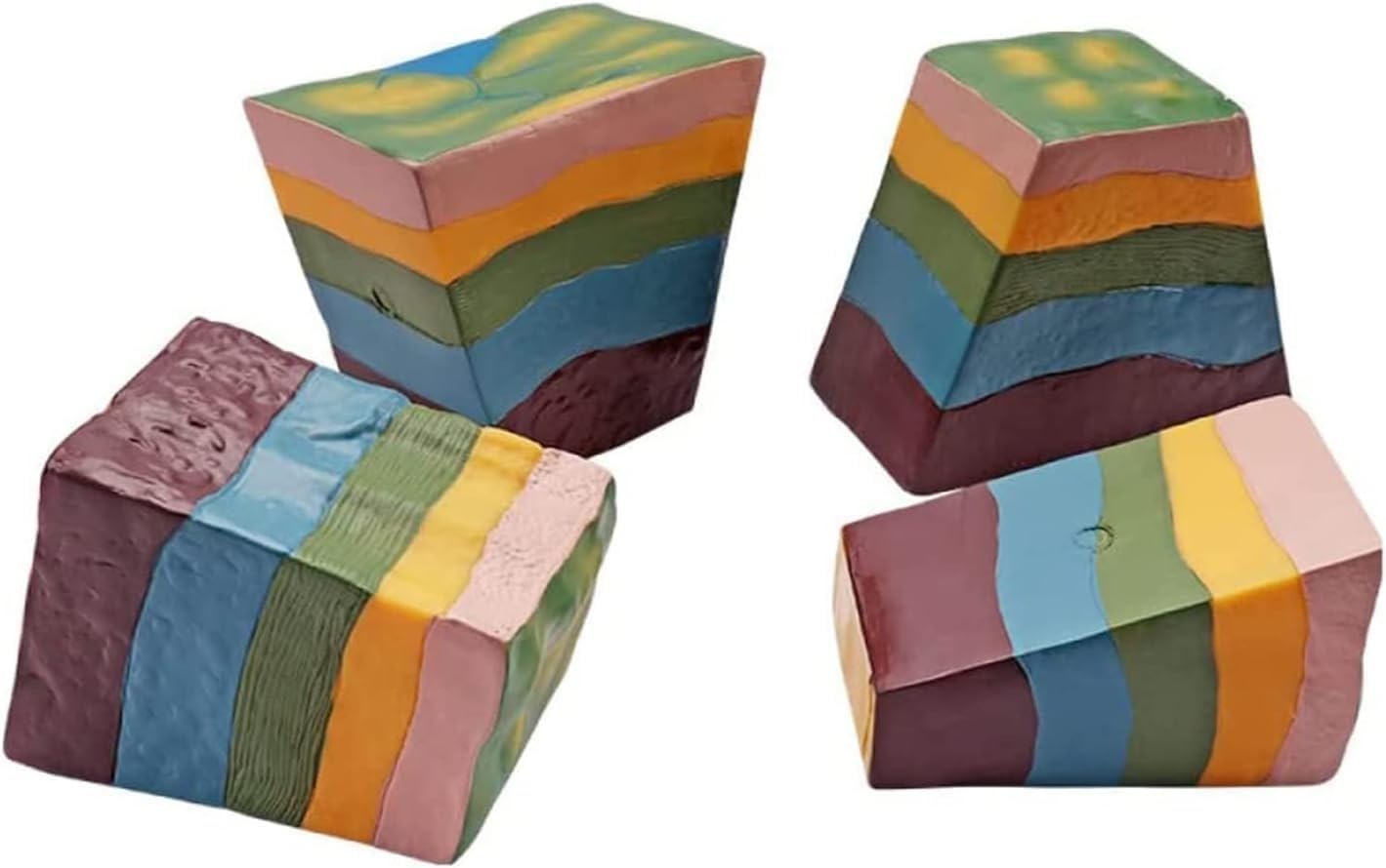 3D Plate Tectonics Model, Fault Structure and Horst Graben Development Model, Development of Fault Structure and Folded Land for Geography Demonstration