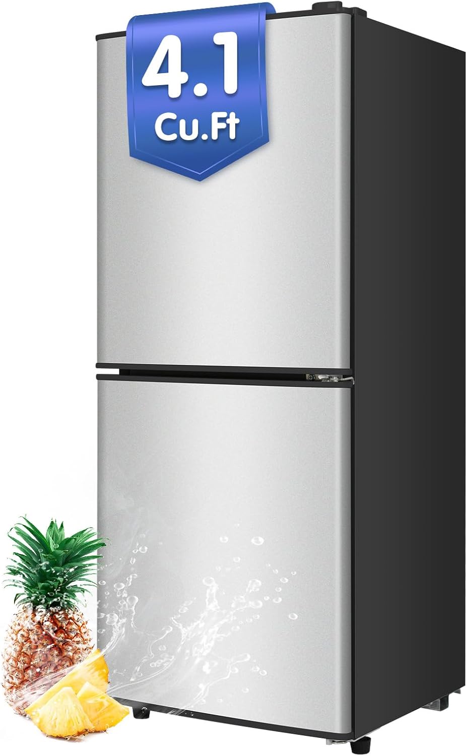 Small Refrigerator with Freezer, 4.1 Cu.Ft. Compact Mini Refrigerator with Freezer on bottom, large mini fridge for Apartment, Dorm, Office, Family, Basement, Garage Small Refrigerator with Freezer, 4.1 Cu.Ft. Compact Mini Refrigerator with Freezer on bottom, large mini fridge for Apartment, Dorm, Office, Family, Basement, Garage