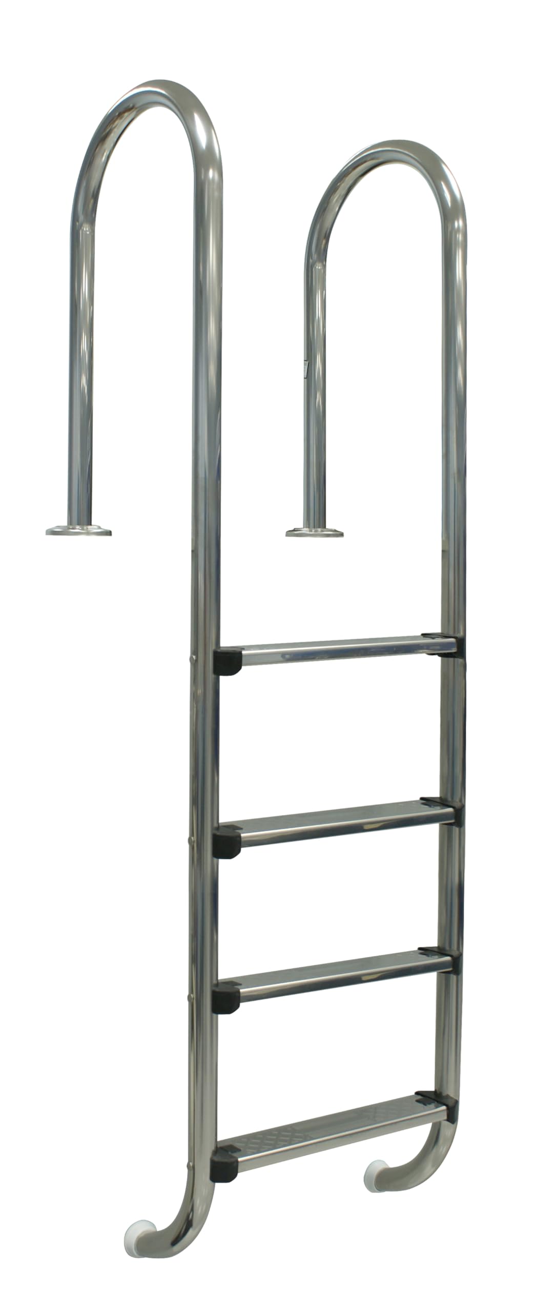 Gre 40274 - Scala di sicurezza per piscine interrate - Acciaio inossidabile, gradini antiscivolo e sistema di protezione per bambini