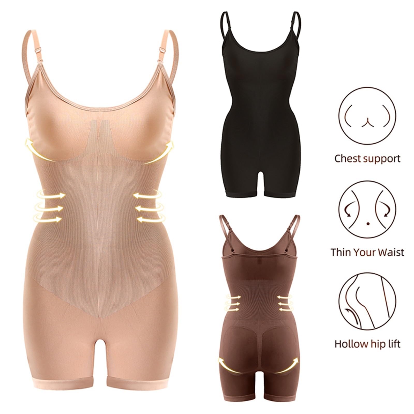 Body Moldeador for Mujer, Prenda modeladora de Cuerpo Completo con Control Barriga, Envoltura Adelgazante, Levantador glúteos, realce del Muslo, corsé Abdomen más Delgado
