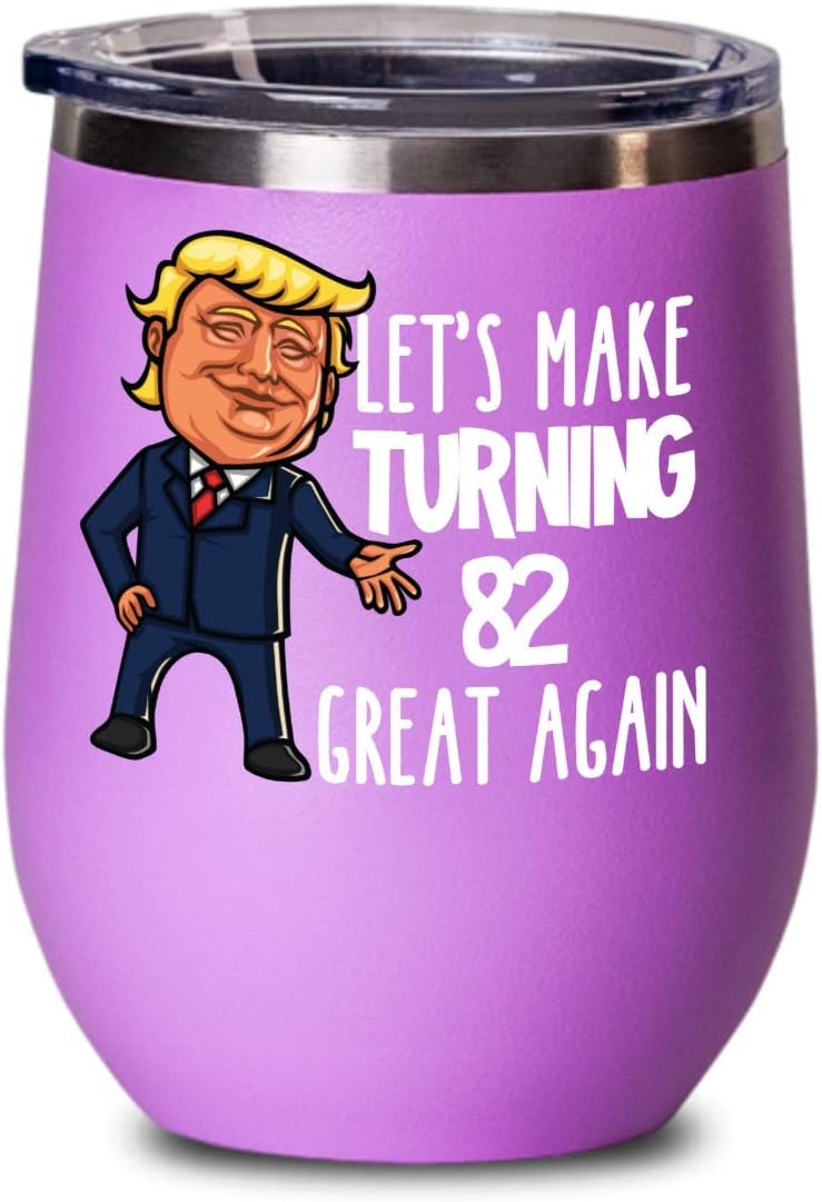 82nd Birthday Gifts for Grandma from Grandkids Trump Mug for Men Lets Make Turning Eighty Two Great Again Bday Gifts for Women Funny Coffee Mugs
