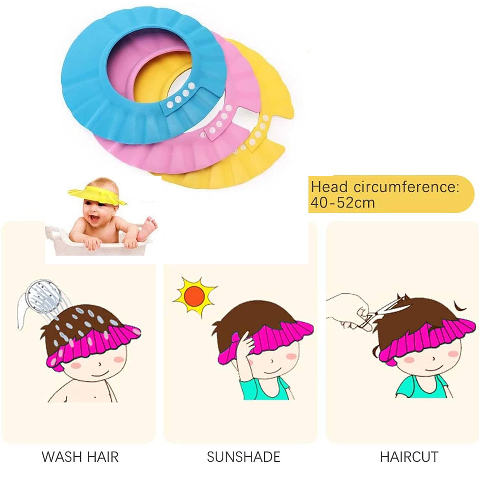 Cuffia Doccia Bambini - Cappello Silicone Morbido Per Shampoo, Regolabile E Antiacqua - Foto 2