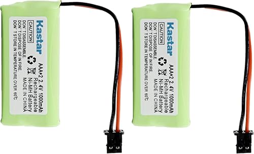 Kastar Paquete de 2 baterías de repuesto para Uniden BT-1008 BT-1016 BT-1021 BT-1025 BBTG0645001 BBTG0734001 BBTG0847001 y Uniden D1785 D1680 D17880