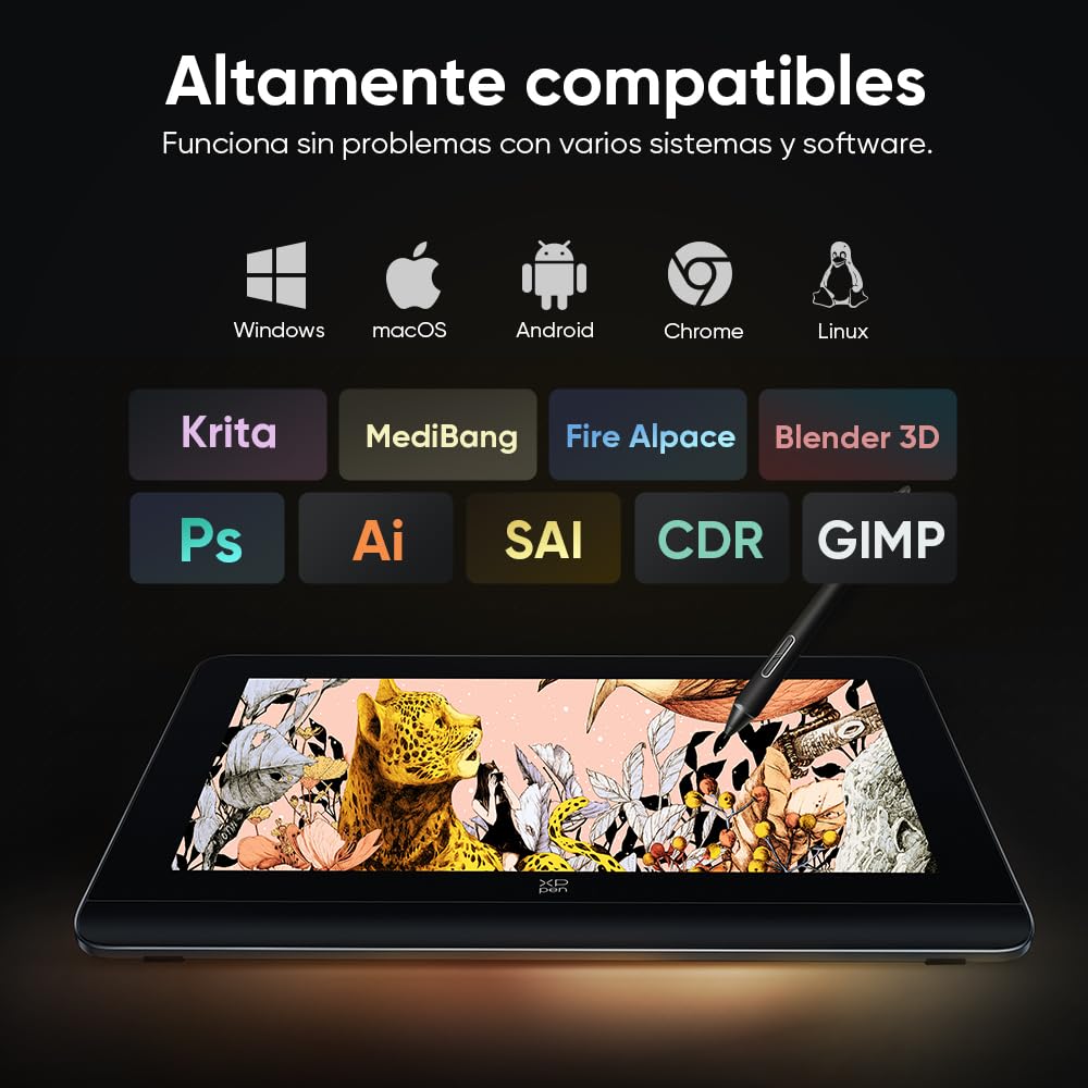 XPPEN Artist Pro 16 Gen2 Tableta Gráfica con Pantalla con Lápiz 16K Niveles de Presión, Tableta Dibujo Digital Completamente Laminada 16 Pulgadas con Teclado Numérico Inalámbrico