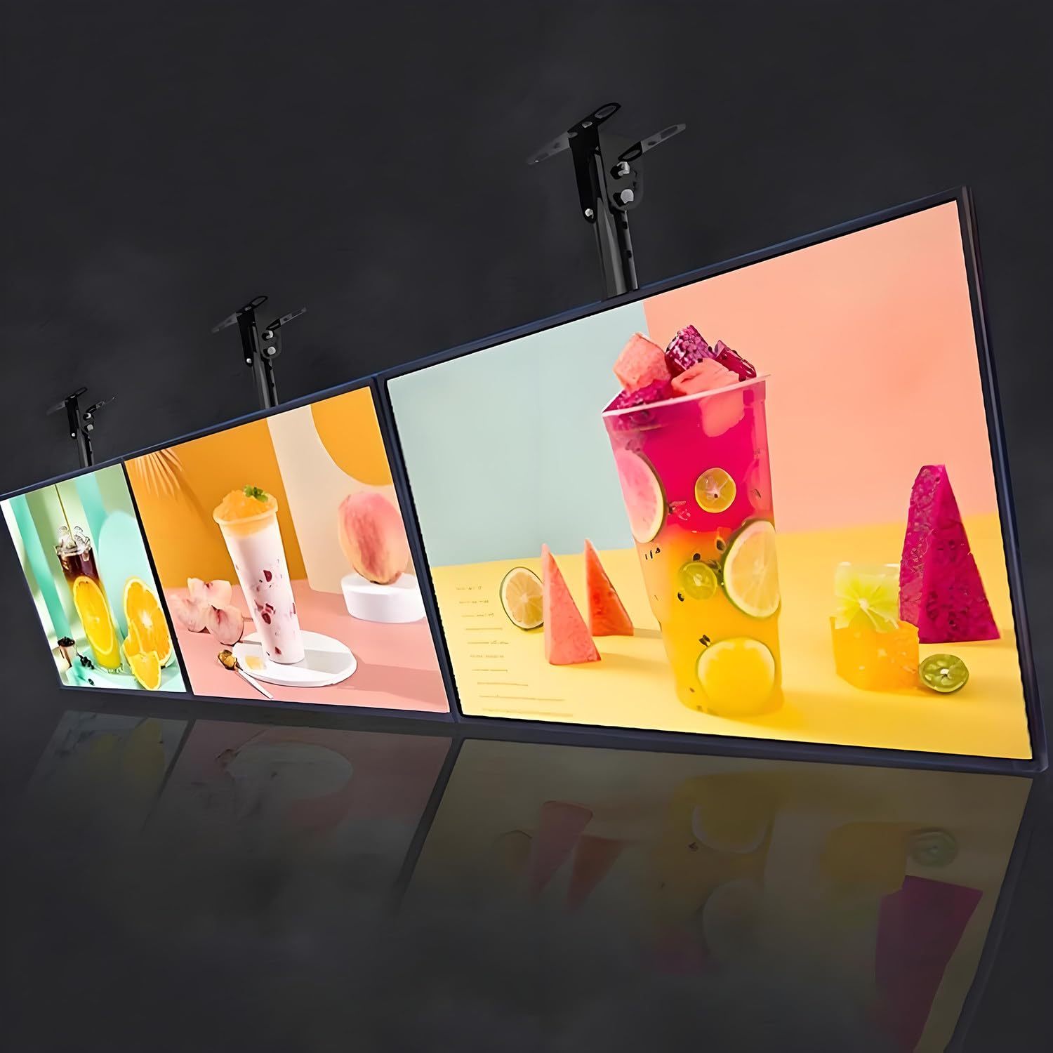 Tavole di menu retroilluminate a LED, design ultrasottile per display pubblicitari illuminati nei ristoranti