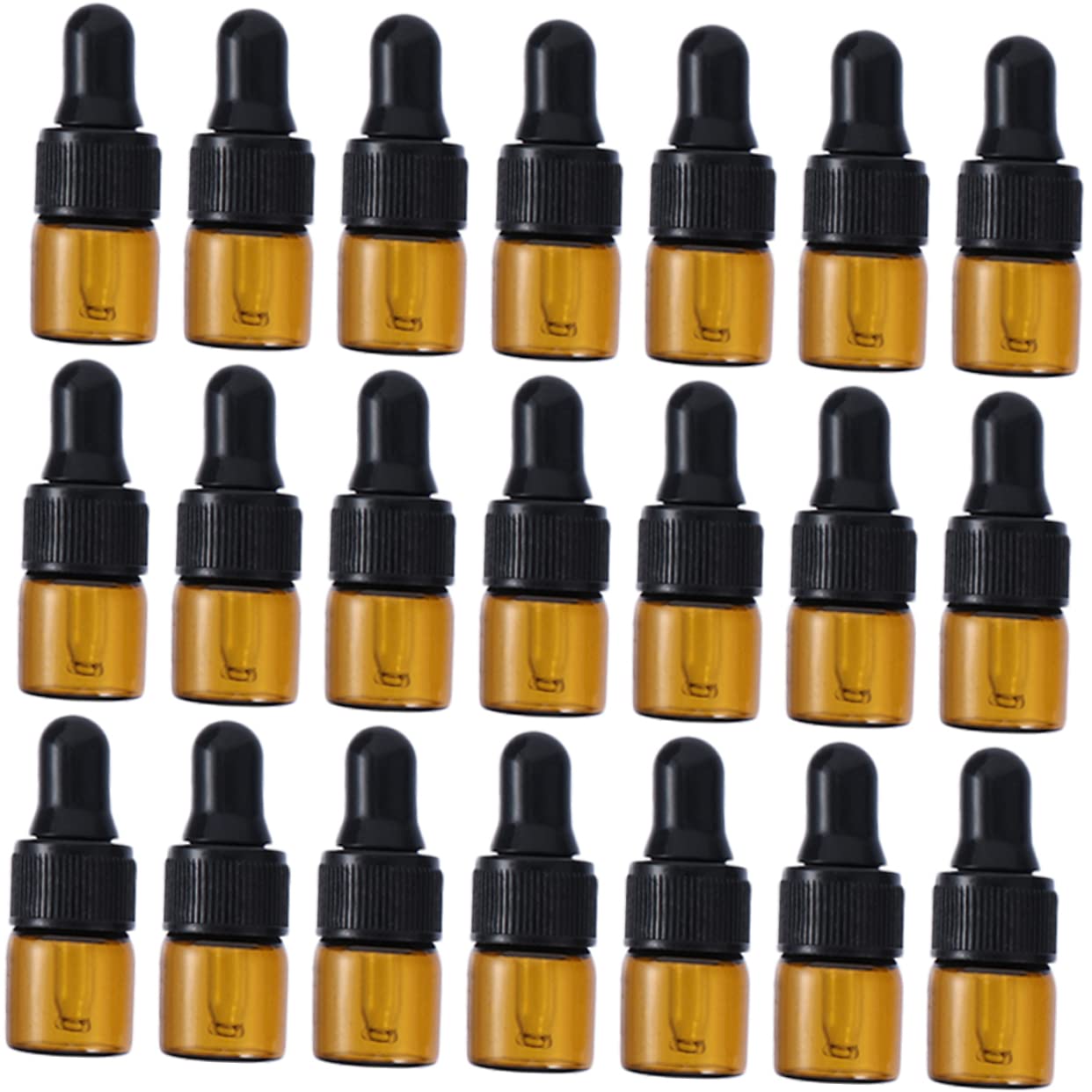 IWOWHERO Wear-resistant Essential Oil Bottles 40pcs Glass Dropper Bottles Reusable Leakproof for Travel