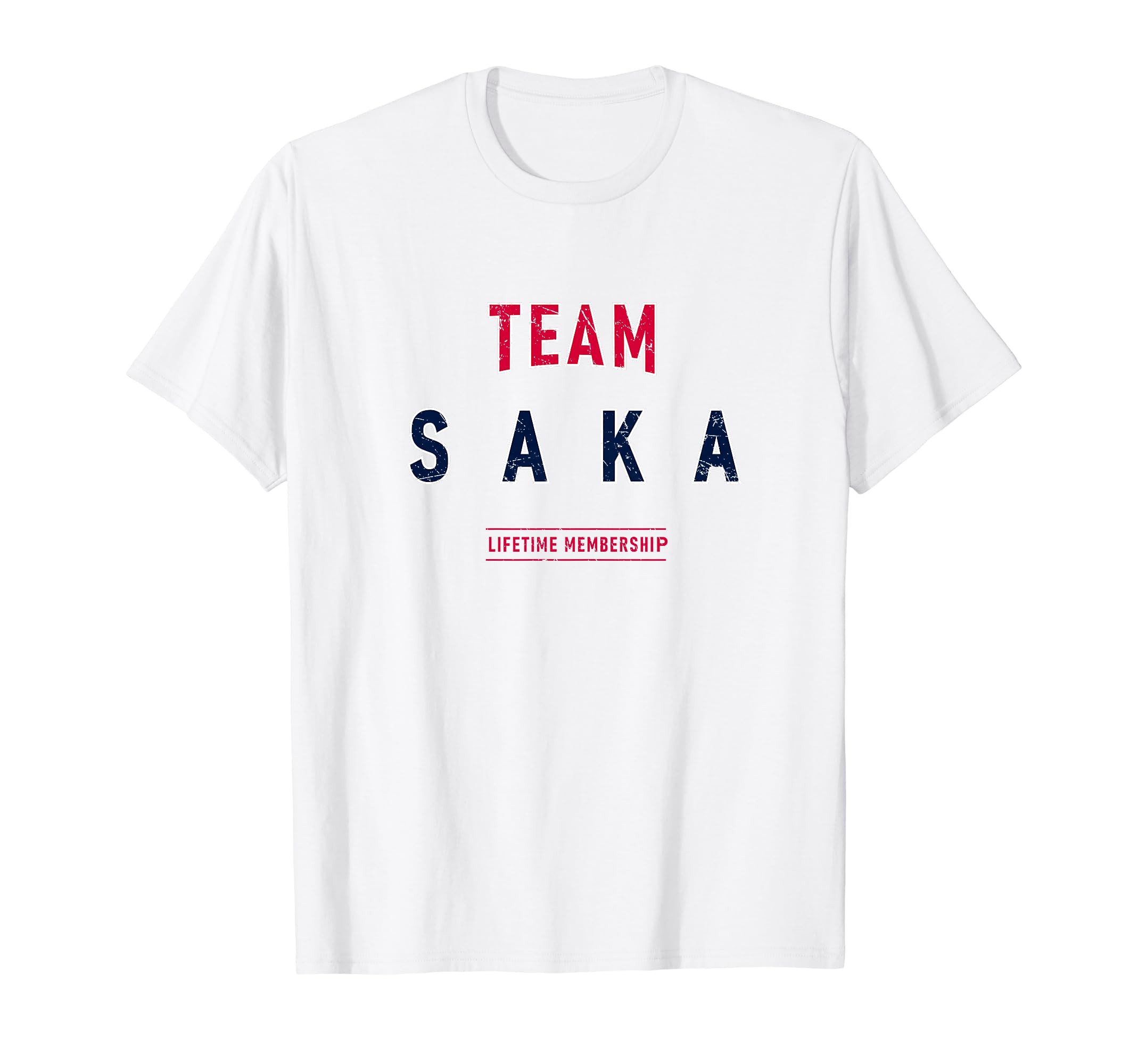 Distressed Team Saka Proud Family Last Name Surname Familia T-Shirt